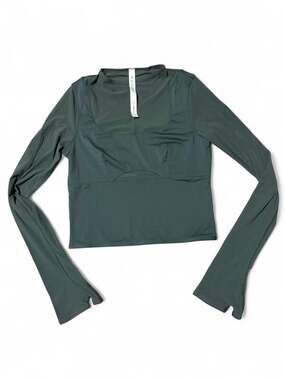 Lululemon Align Mesh-Back Long-Sleeve Shirt in Smoked Spruce